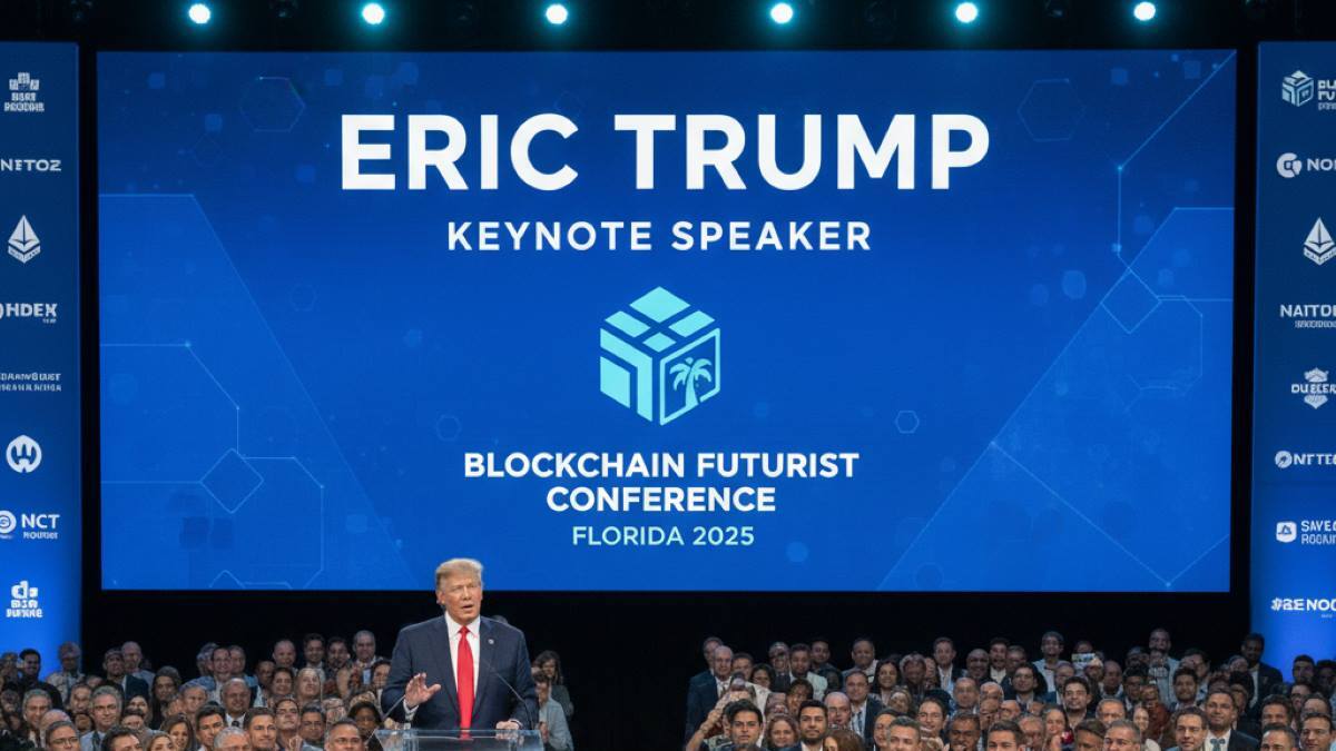 Eric Trump will headline the Blockchain Futurist Conference Florida 2025, signaling rising political and business engagement with Web3 innovation.