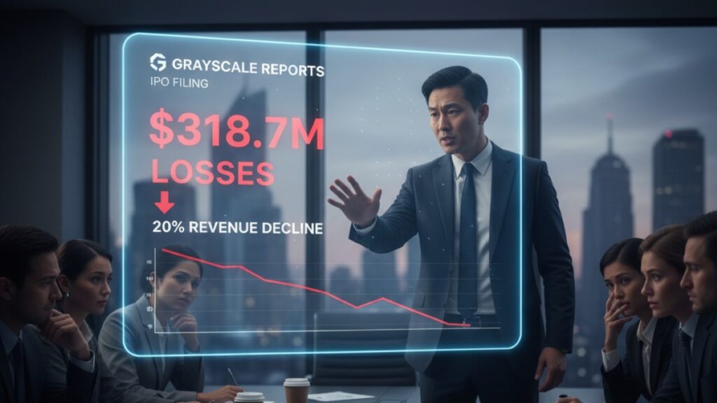 Grayscale’s IPO filing shows a 20% revenue drop and $318.7M losses