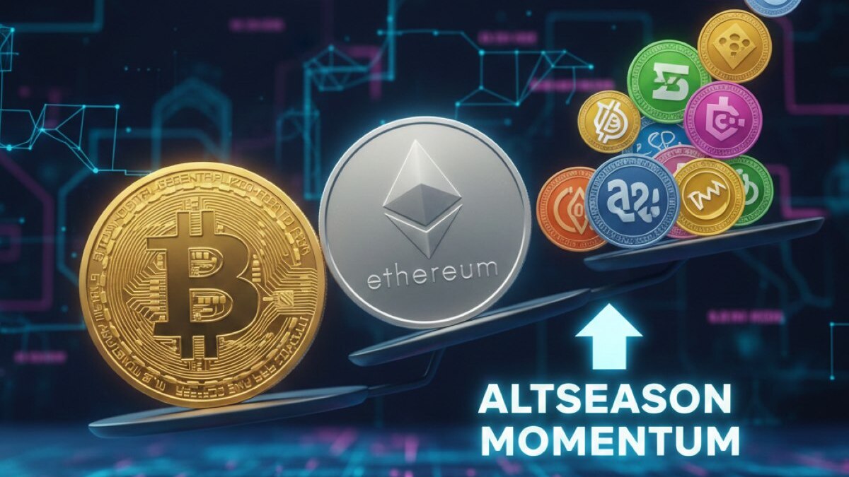 Bitcoin Dominance Slips as ETH/BTC Gains, Hinting at Altseason Momentum