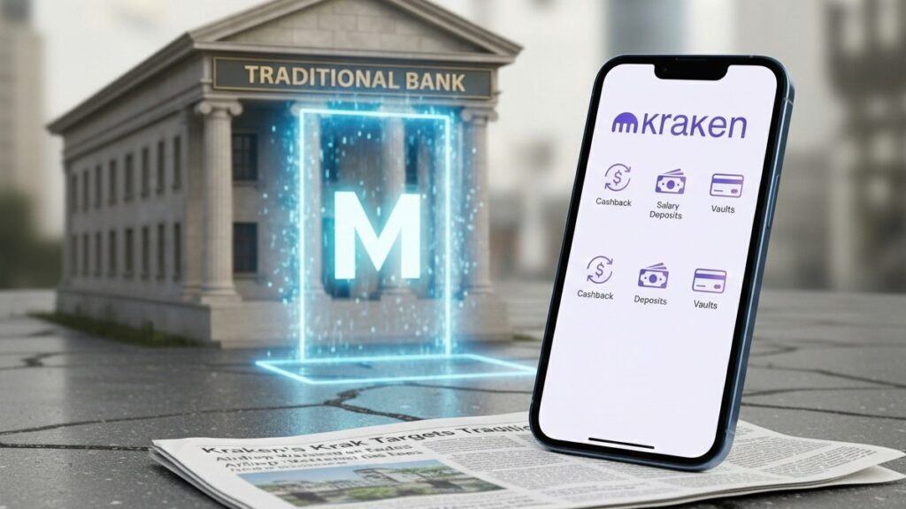 Krak adds debit cards, salary deposits, and high-yield Vaults as Kraken pushes deeper into everyday finance.