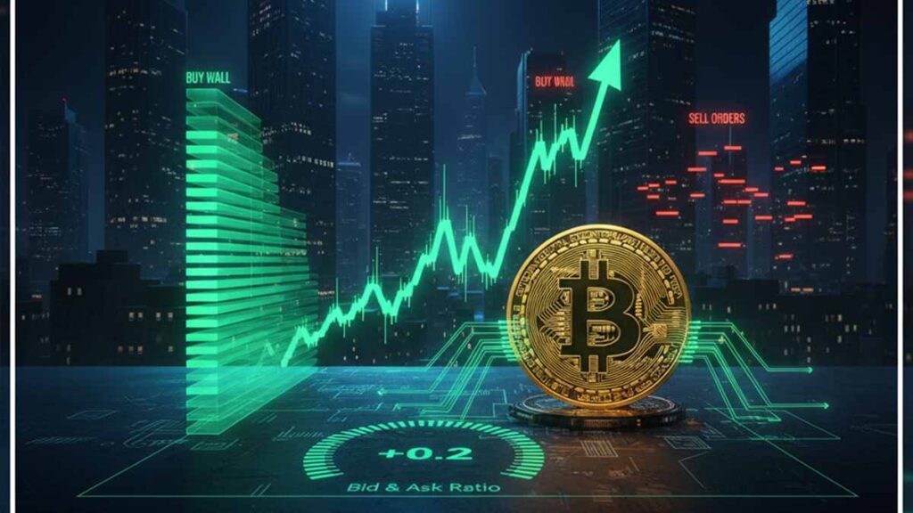 A key metric, the Bitcoin Bid & Ask Ratio, has turned positive (+0.2) for the first time in months.