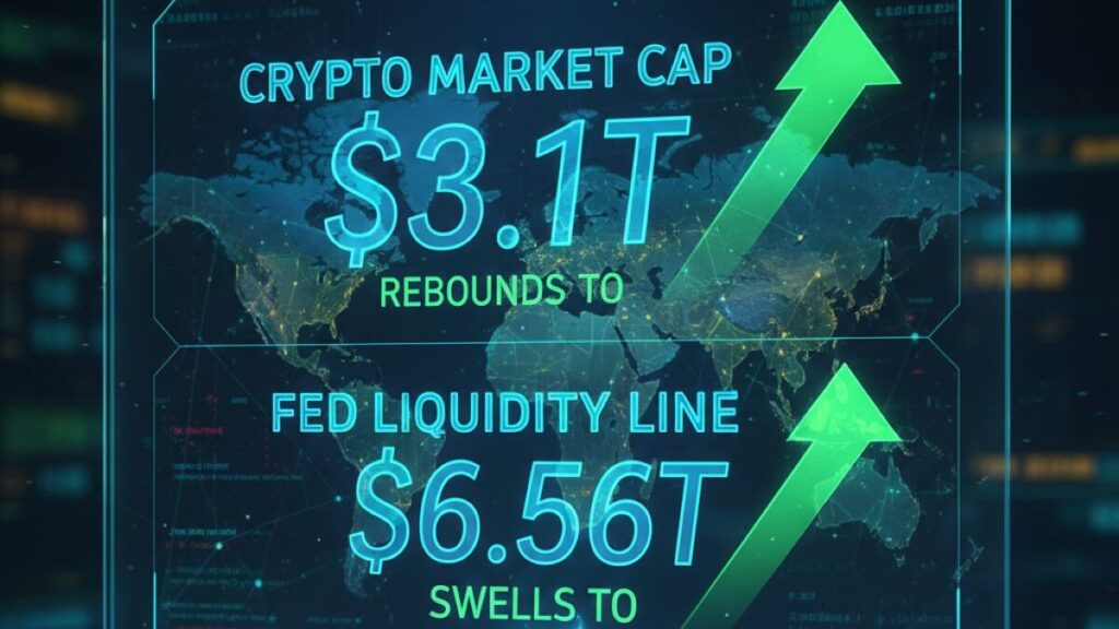 Crypto market cap rebounds to $3.1T as traders monitor Fed’s $6.56T balance sheet and short-term Bitcoin holders exit max-pain levels.