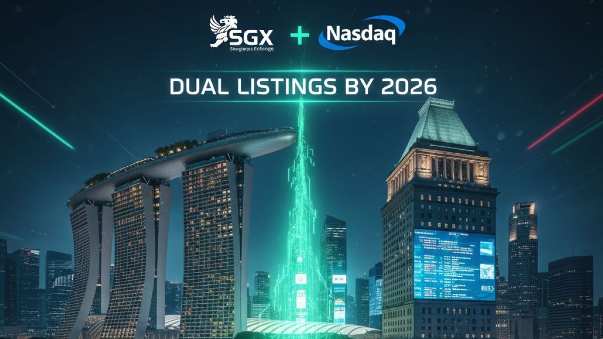 Singapore Exchange (SGX) announced a partnership with Nasdaq aimed at facilitating dual listings for companies by 2026
