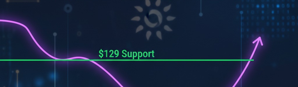 Solana bounced off ~$129 support but pressure from unlocks and weak momentum remains high.