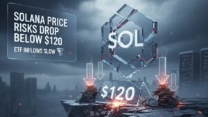 Solana faces potential decline below $120 as ETF inflows decelerate and market sentiment softens, raising caution among traders.