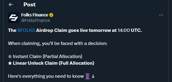 Tweet by FolksFinance