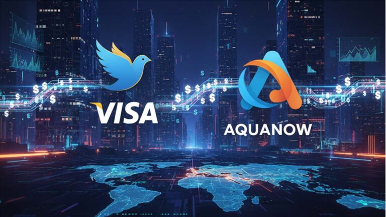 Visa Aquanow USDC settlement-