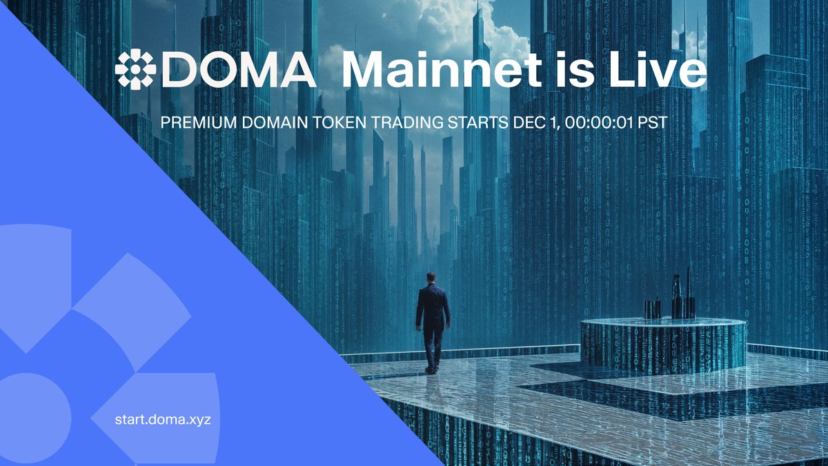 Mainnet Live: Doma Protocol Brings Domain Infrastructure Into DeFi’s $360B RWA Market