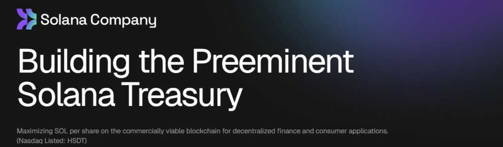 Solana Company Embraces Blockchain Efficiency With Tokenized HSDT Shares