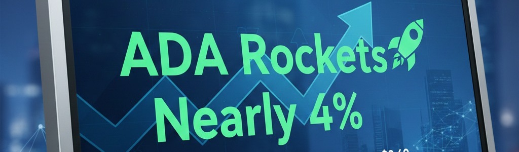 ADA climbed nearly 4% to set a fresh weekly high as buyers pushed toward the $0.60 level after several days of tight consolidation.
