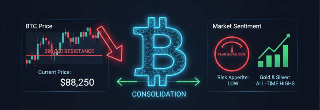 BTC - technical resistance - near $89,542