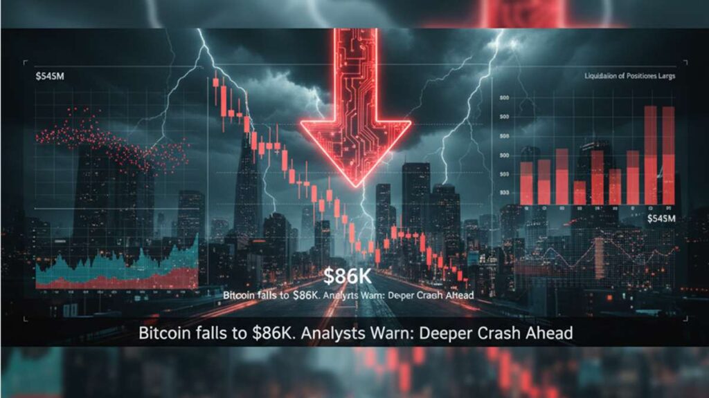 Bitcoin falls to $86k