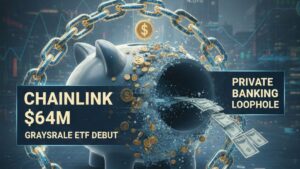 Chainlink (LINK) saw a $64 million ETF debut with Grayscale this week, raising questions about private banking loopholes