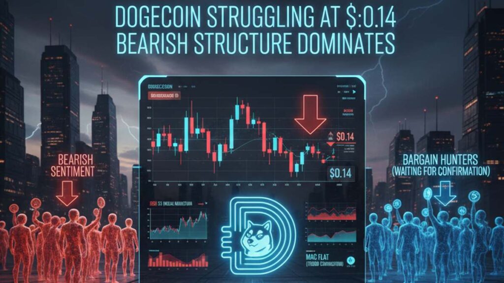 Dogecoin stabilizes near $0.14