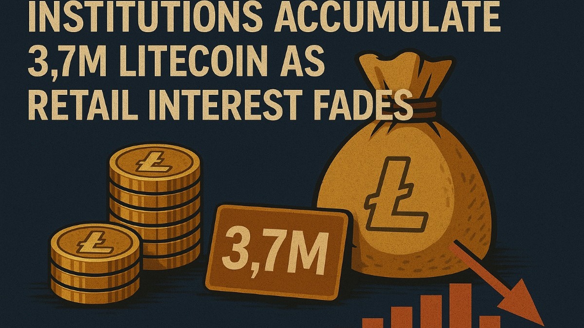Institutions amass 3.7 million Litecoin while retail interest fades, as uptime and derivatives data fuel calls for LTC to reclaim $100.