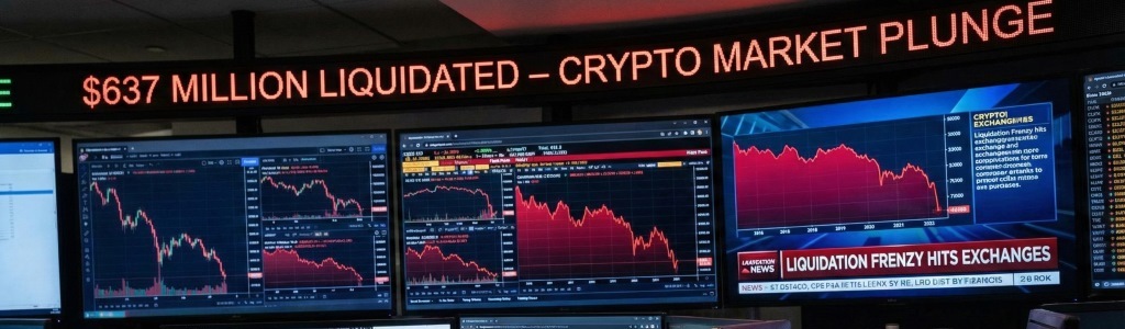 Bitcoin’s fall below $86K triggered $637M in liquidations, mostly from long positions.