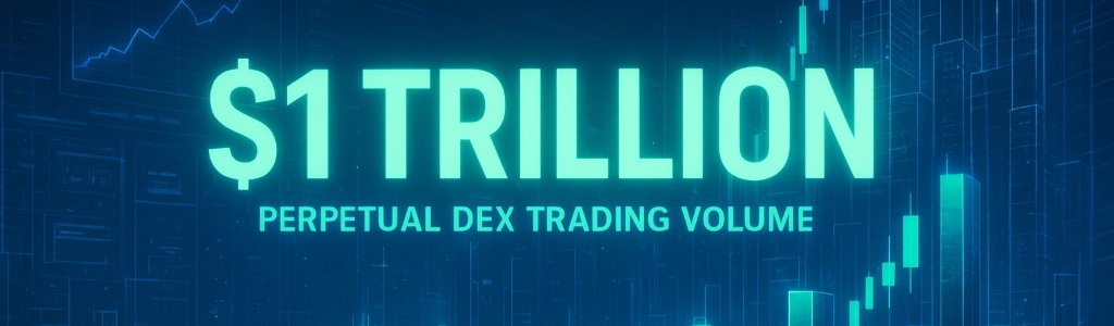 Perpetual DEX platforms processed over $1 trillion in volume last month, setting a new on‑chain record.