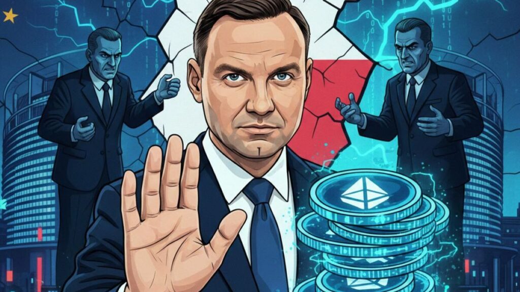 Poland’s president vetoes a sweeping crypto-regulation bill, igniting a fierce clash with the government over innovation and freedoms.