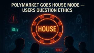 The shift of Polymarket into “house mode” sparks trust concerns as new structure and transparent dealings draw scrutiny.