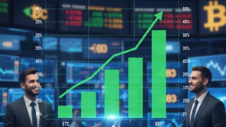 Bitcoin surges past $90K as BTC, ETH, and XRP spike after $312M in liquidations, fueled by strong ETF inflows and Fed liquidity support.