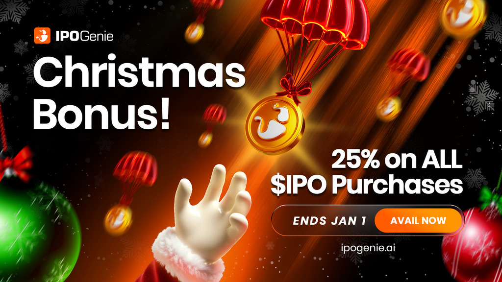 IPO Genie Announces a 25% Presale Bonus During Its Christmas Crypto Presale Campaign