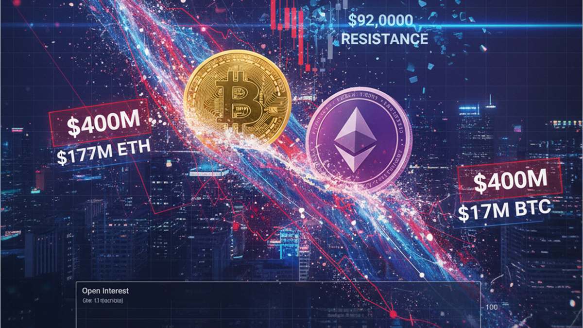 $400M Crypto Liquidations Shake BTC & ETH — Reset or Risk-Off?