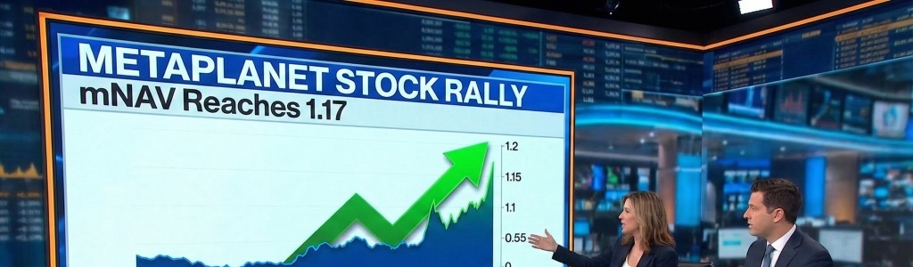 Metaplanetās stock jumped 12% to 471 yen as its mNAV climbed to 1.17