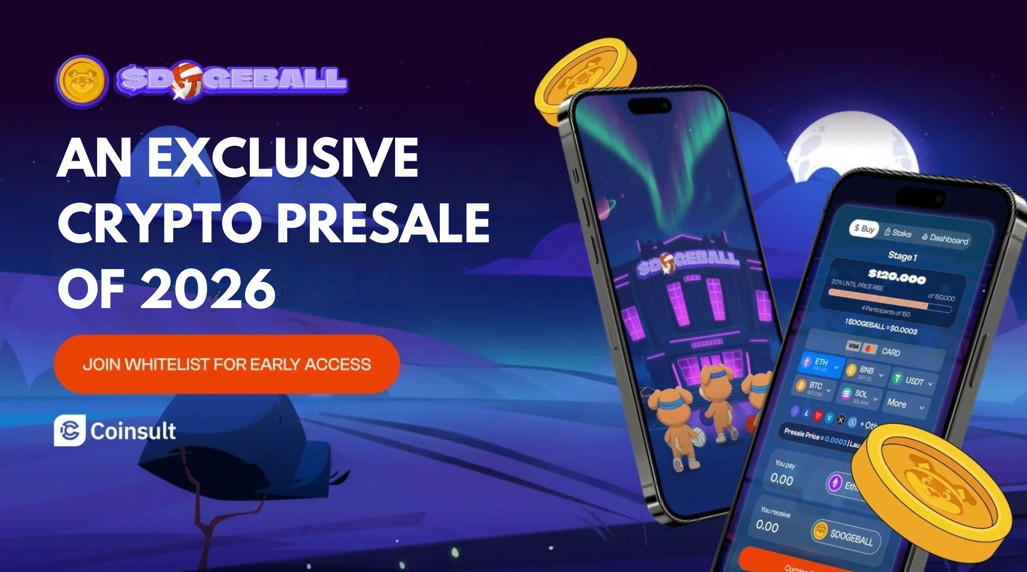 Stage 1 Pricing and Limited Supply Put DOGEBALL Among Notable Crypto Presales