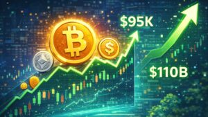 Bitcoin taps $96,500, market cap adds $110B as CPI cools, ETF inflows hit $753.73M, and short liquidations fuel altcoin surge.