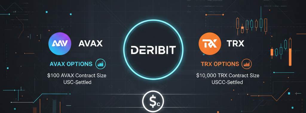 Deribit-AVAX and TRX settled in USDC