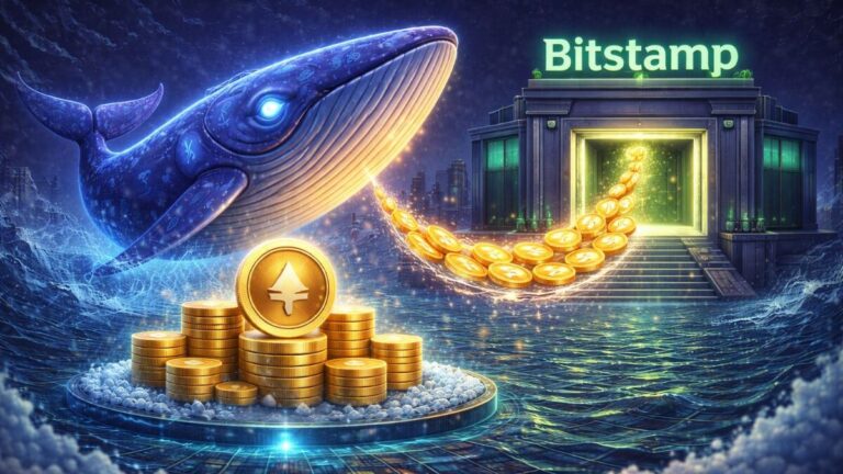 An early Ethereum whale moved 100% of its ETH to Bitstamp, boosting execution optionality and leaving traders watching the next on-chain step.