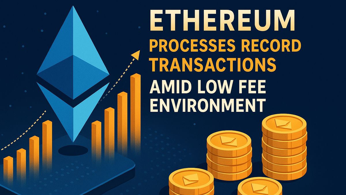 Ethereum Processes Record Transactions Amid Low Fee Environment