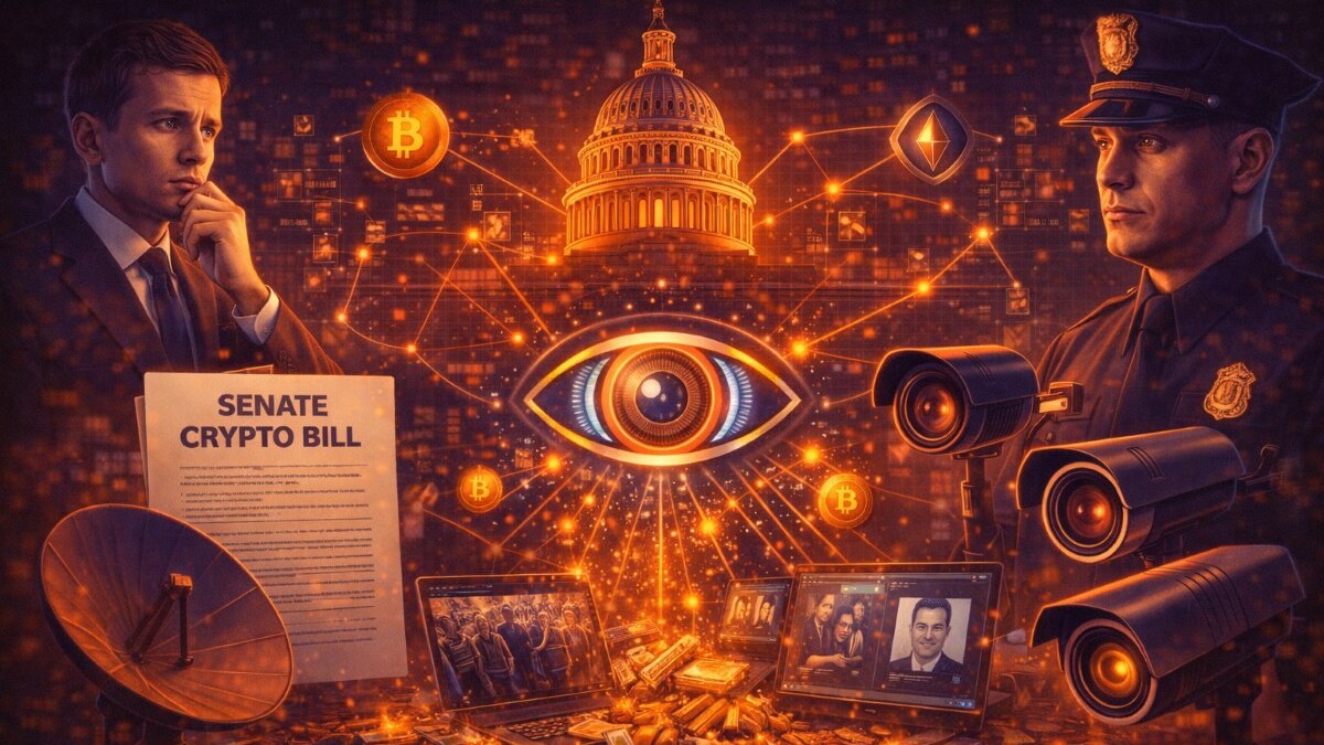 Galaxy Research warned a draft US Senate crypto bill could massively expand Treasury monitoring powers, calling it the biggest shift since the Patriot Act.