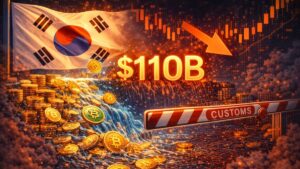 160T won ($110B) left Koreaās exchanges in 2025 as DABA stalled and spot-only rules pushed traders to offshore derivatives.