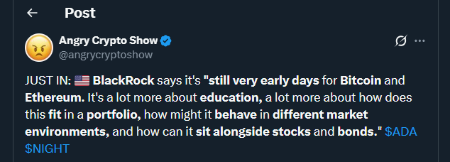 Tweet by angrycryptoshow