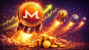 Monero (XMR) hit a new all-time high of $596.87, rising 16.26% over the past 24 hours, according to CoinMarketCap.