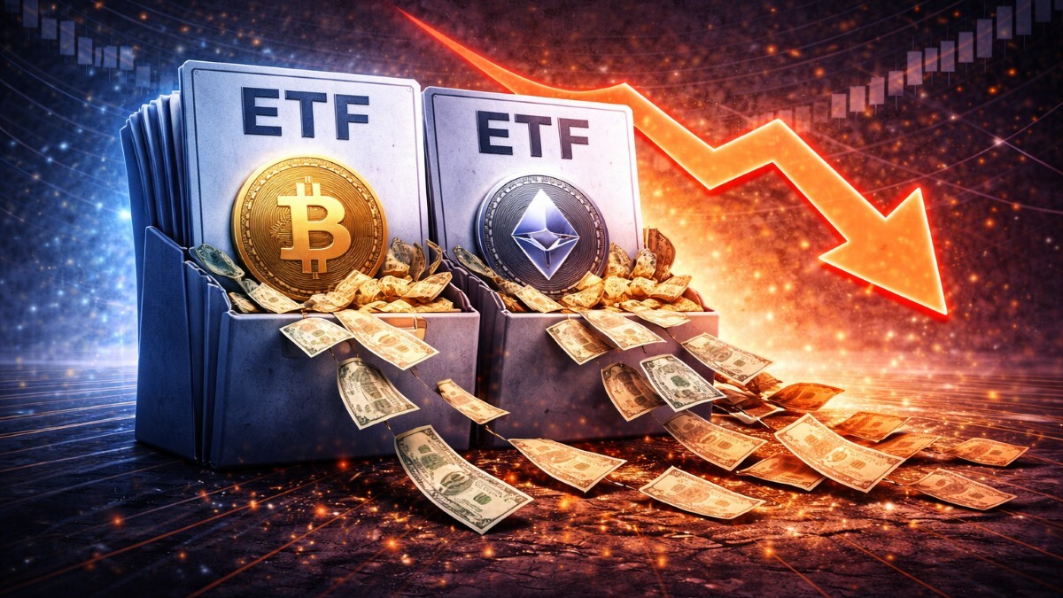 Crypto ETFs posted $253M of net withdrawals on Feb. 23, with BTC and ETH redemptions offset only by modest Solana inflows and flat XRP flows.
