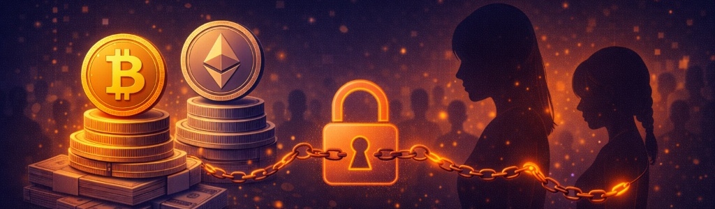 Chainalysis data says crypto to trafficking services rose 85% in 2025 to hundreds of millions, spanning escort, prostitution, labor placement, and CSAM globally.