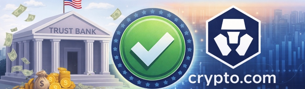 Crypto.com received conditional OCC approval to charter Foris Dax National Trust Bank, positioning custody, staking, and trade settlement under federal oversight.