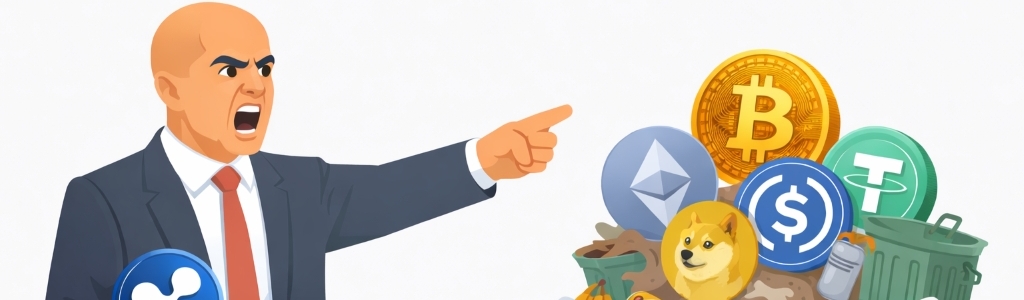 Kashkari called the crypto industry “utterly useless” at the Midwest Economic Outlook Summit, adding reputational pressure to a macro backdrop.