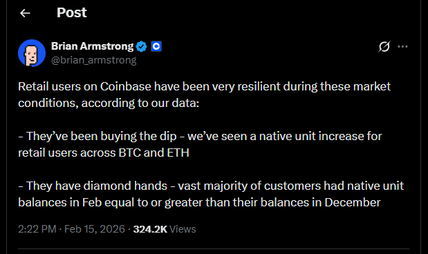 Tweet by brian_armstrong