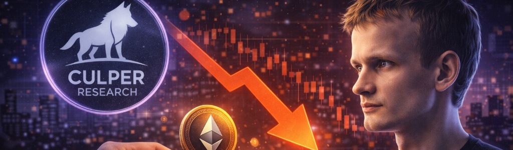 Culper Research disclosed a short in ETH and ETH-linked securities, arguing Ethereum’s tokenomics deteriorated after the December 2025 Fusaka upgrade.