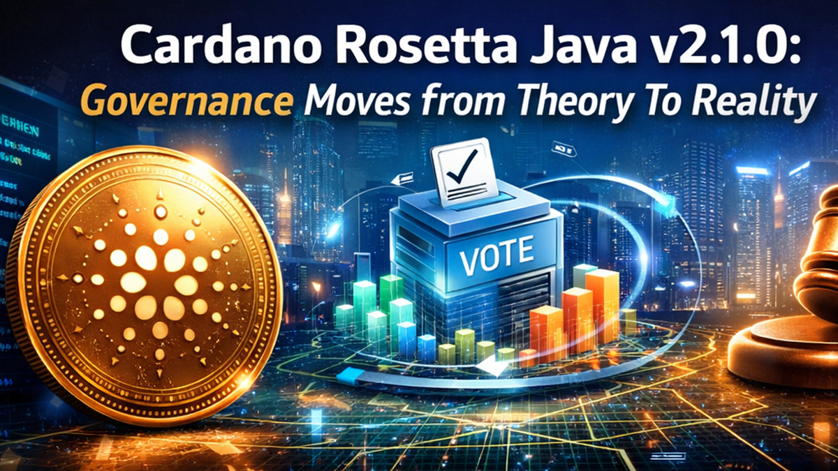 Cardano Rosetta Java v2.1.0 Launches — Governance Moves From Theory to Reality - Crypto Economy
