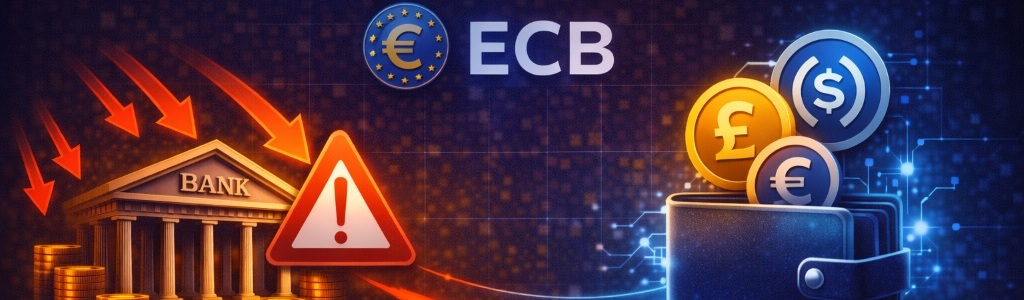 ECB staff say growing stablecoin adoption is linked to lower retail deposits and reduced lending to firms, weakening monetary policy transmission in the eurozone.