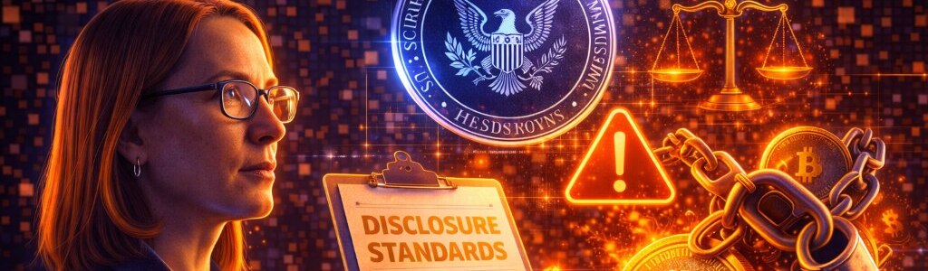 Hester Peirce called for simpler disclosure standards and warned that micromanaging crypto markets could hurt investors by adding complexity instead of clarity overall.