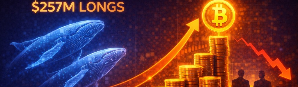 Hyperliquid leviathan wallets hold $256.92M BTC longs vs $126.46M shorts, with only 2.1% liquidation risk.