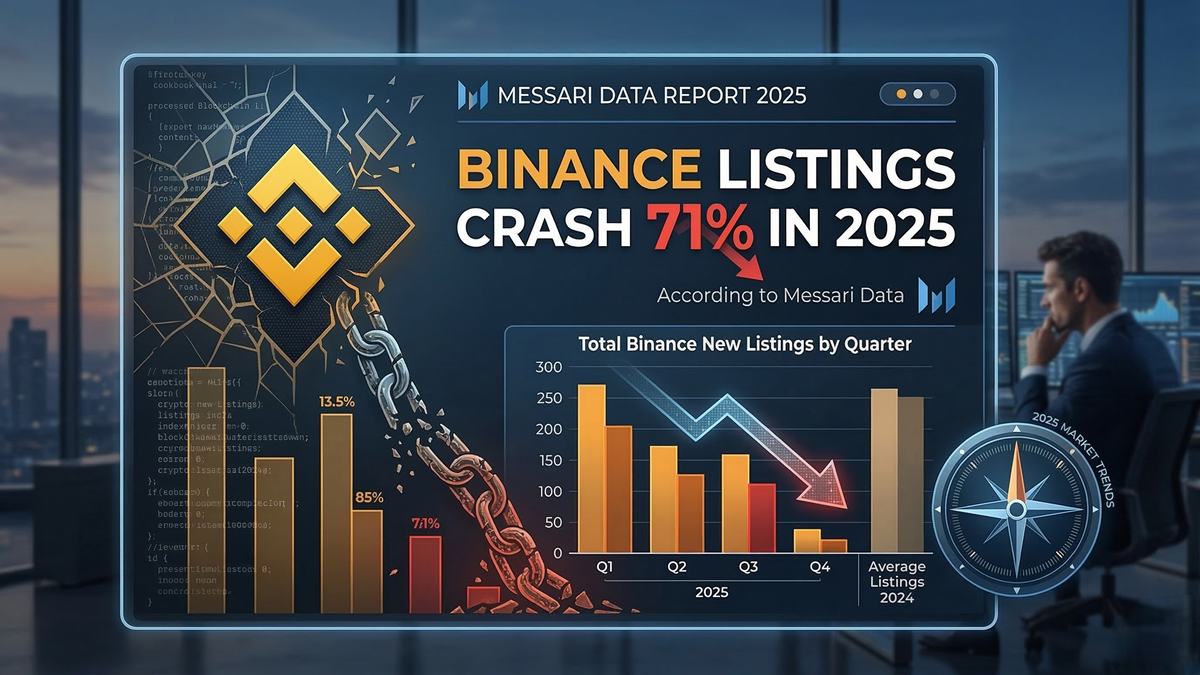 Binance listings fell 71% in 2025-