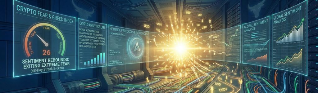 Crypto sentiment rebounds - extreme fear -