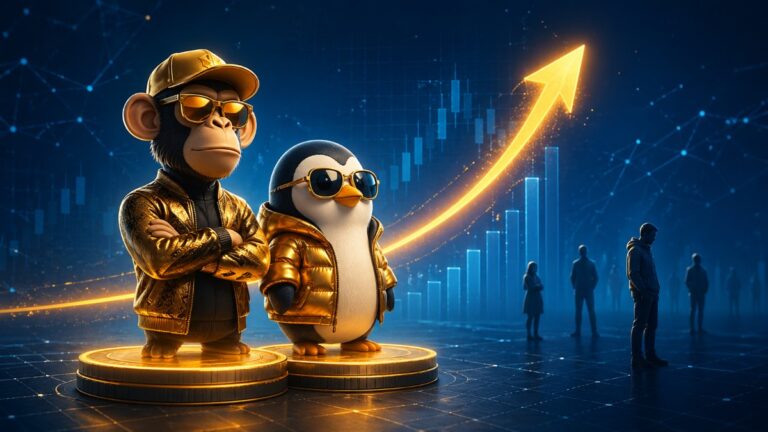 Pudgy Penguins and BAYC are rallying hard, but falling sales, users, and transaction activity show the broader NFT market is still shrinking.