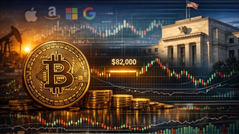 $82K CME Gap Becomes Bitcoin’s Battleground With Big Tech Earnings Pressuring Risk Appetite
